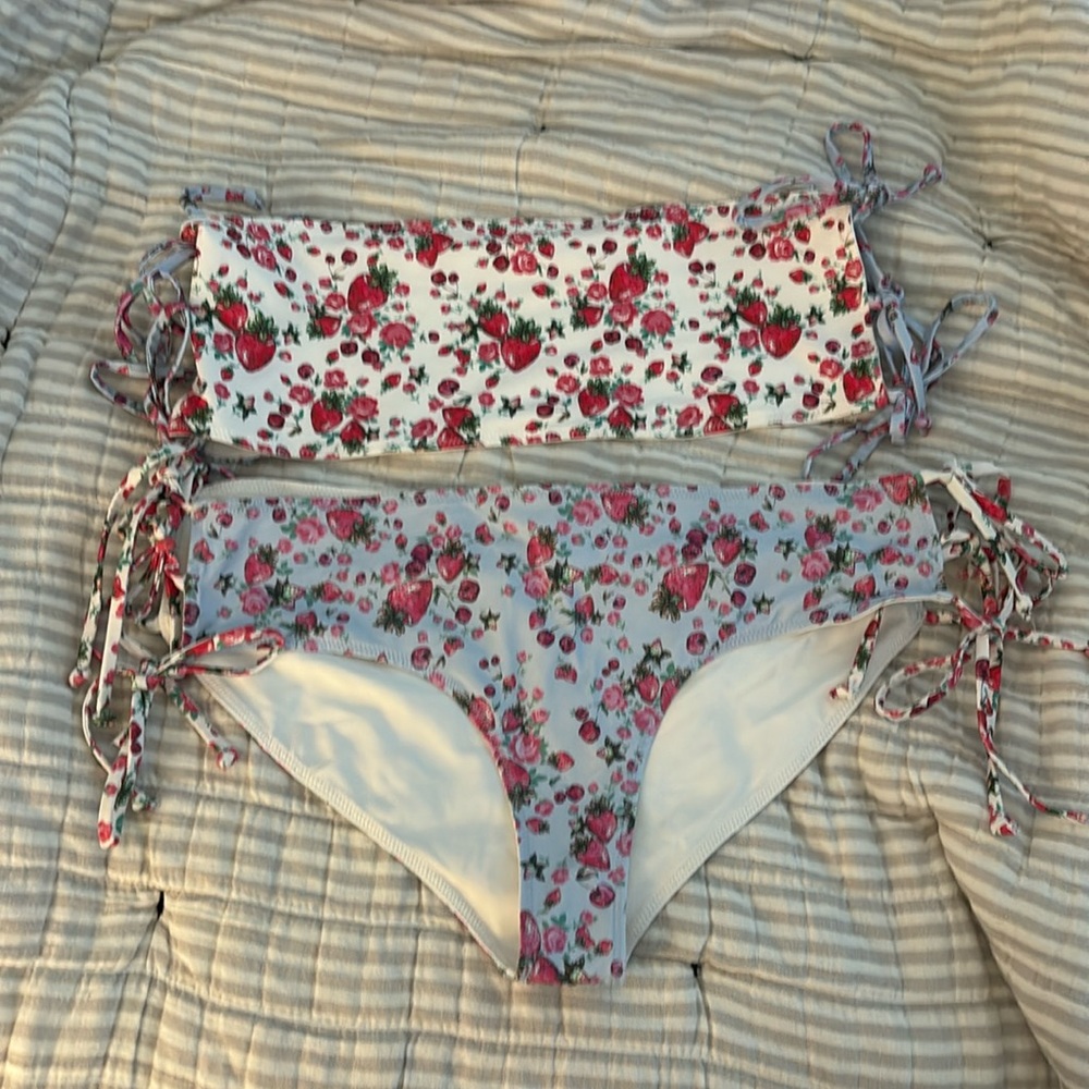 Loveshackfancy two piece swim suit size large